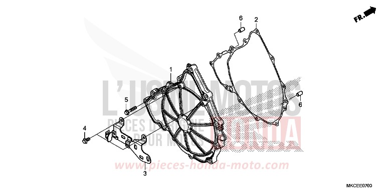 CLUTCH COVER for Gold Wing DARKNESS BLACK METALLIC (NH463) from 2019